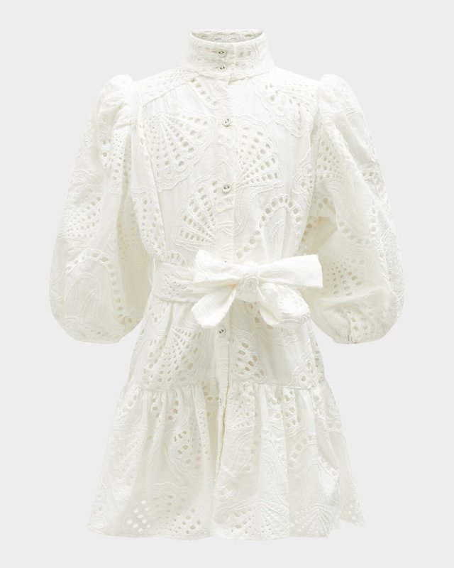 Girl's Asha Embroidered Shirt Dress, Size 4-14